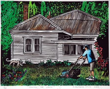 MOWING THE LAWN